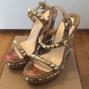 Christian louboutin, wedge heel